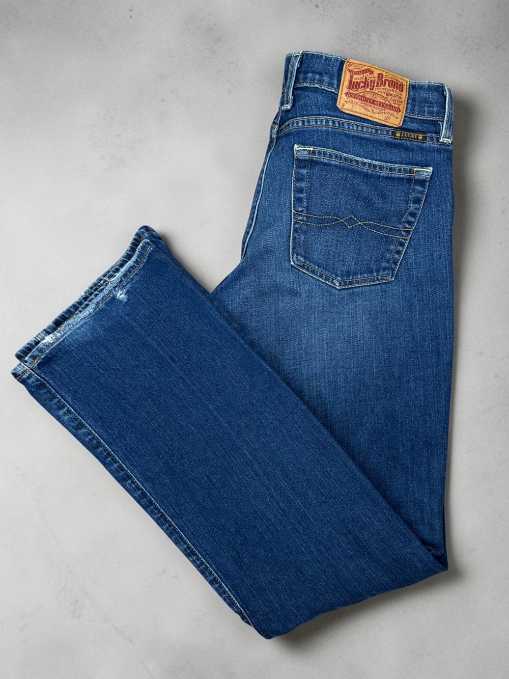 Vintage Y2K Lucky Brand Dungarees Sundown Straight Jeans Size 8/29 Medium Wash
